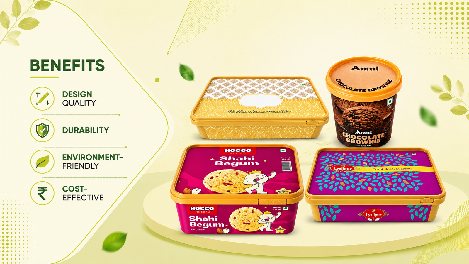 Ice Cream and Dairy packaging